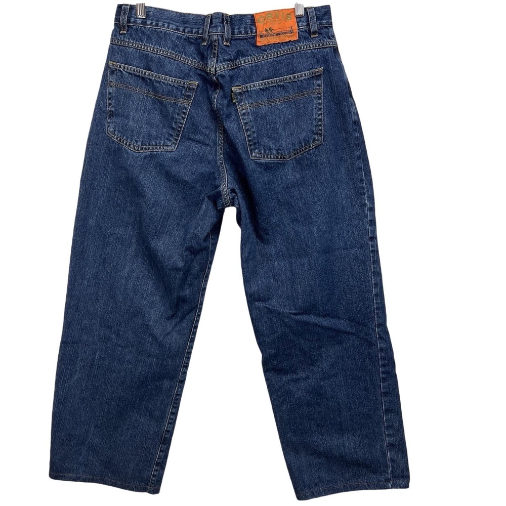 Orvis Swamper Jeans Womens 36 (33x27)Blue‎ Dark Wash High Rise Straight  97EP